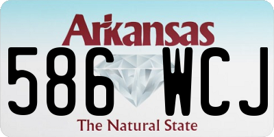 AR license plate 586WCJ