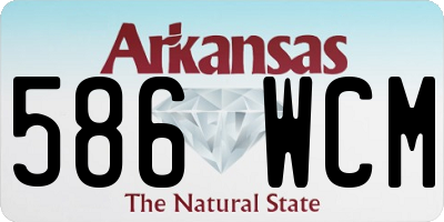 AR license plate 586WCM