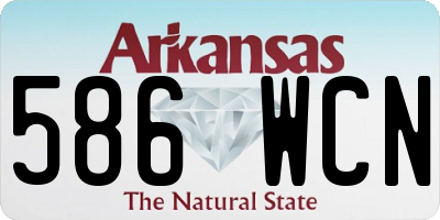 AR license plate 586WCN