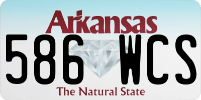 AR license plate 586WCS