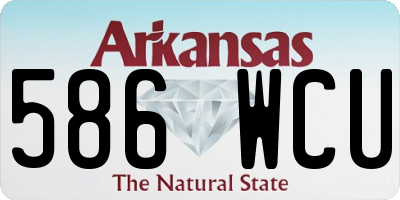 AR license plate 586WCU