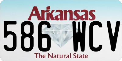 AR license plate 586WCV