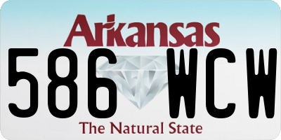 AR license plate 586WCW