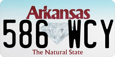 AR license plate 586WCY
