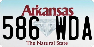 AR license plate 586WDA