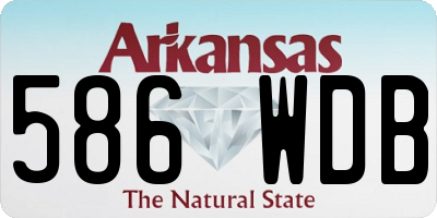 AR license plate 586WDB