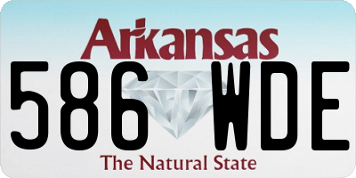 AR license plate 586WDE