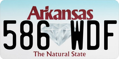 AR license plate 586WDF