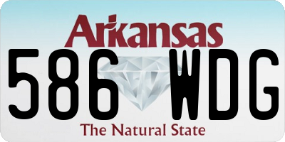 AR license plate 586WDG