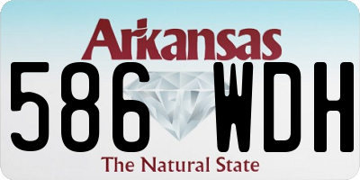 AR license plate 586WDH