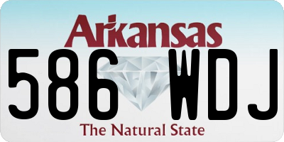 AR license plate 586WDJ