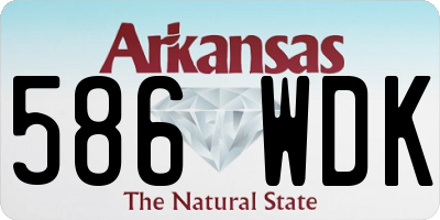 AR license plate 586WDK
