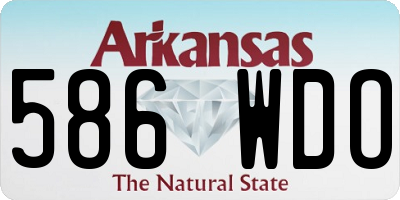 AR license plate 586WDO