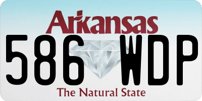 AR license plate 586WDP
