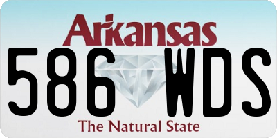 AR license plate 586WDS