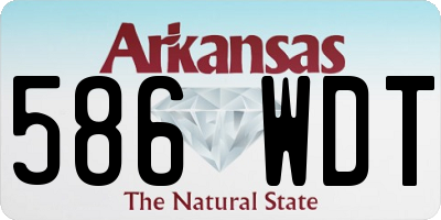 AR license plate 586WDT