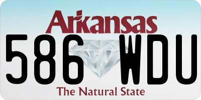 AR license plate 586WDU