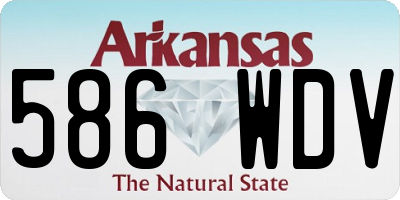 AR license plate 586WDV