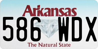 AR license plate 586WDX