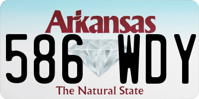 AR license plate 586WDY