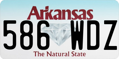 AR license plate 586WDZ