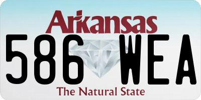 AR license plate 586WEA