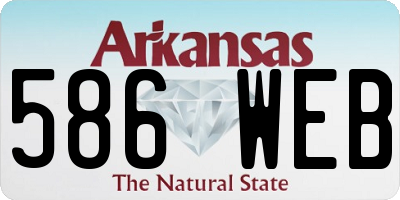 AR license plate 586WEB
