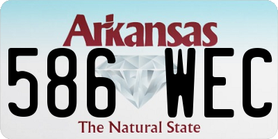 AR license plate 586WEC