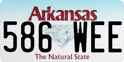 AR license plate 586WEE