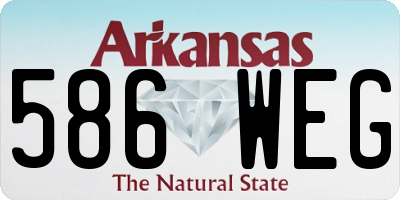AR license plate 586WEG
