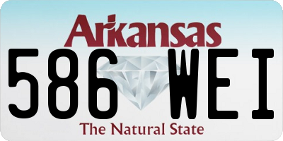 AR license plate 586WEI