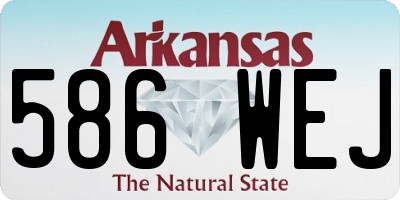 AR license plate 586WEJ