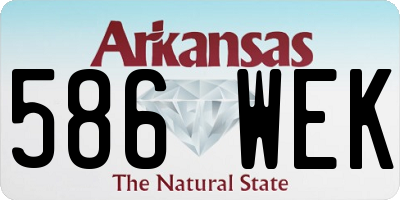 AR license plate 586WEK