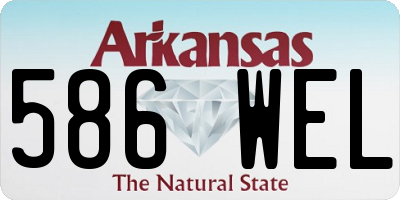 AR license plate 586WEL