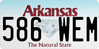 AR license plate 586WEM