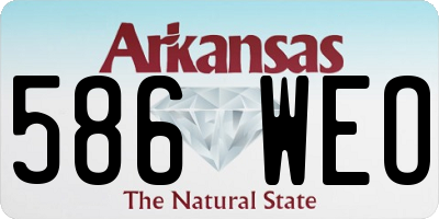 AR license plate 586WEO
