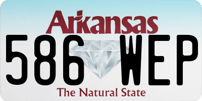 AR license plate 586WEP
