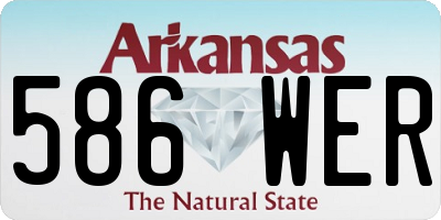 AR license plate 586WER
