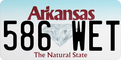 AR license plate 586WET