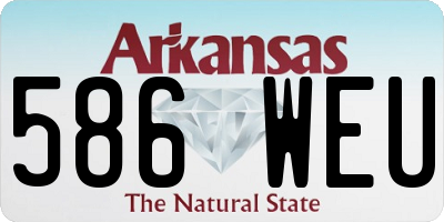 AR license plate 586WEU