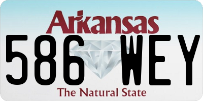AR license plate 586WEY