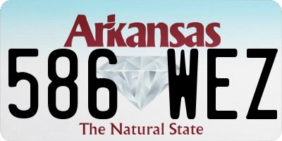 AR license plate 586WEZ