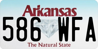 AR license plate 586WFA