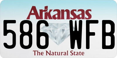 AR license plate 586WFB