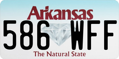 AR license plate 586WFF