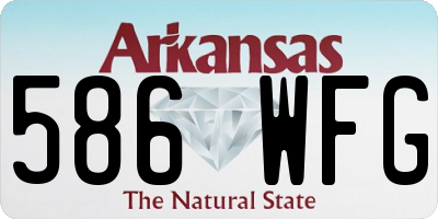 AR license plate 586WFG