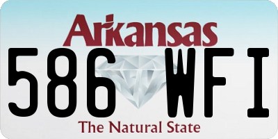 AR license plate 586WFI