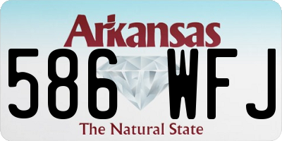 AR license plate 586WFJ