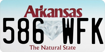AR license plate 586WFK