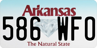 AR license plate 586WFO